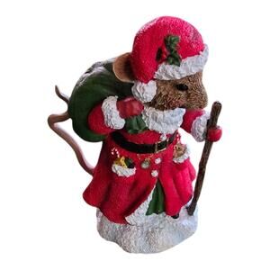 Merry Mice Santa Mouse by PiPka Christmas Mouse 2002 Prizm Holiday Figurine